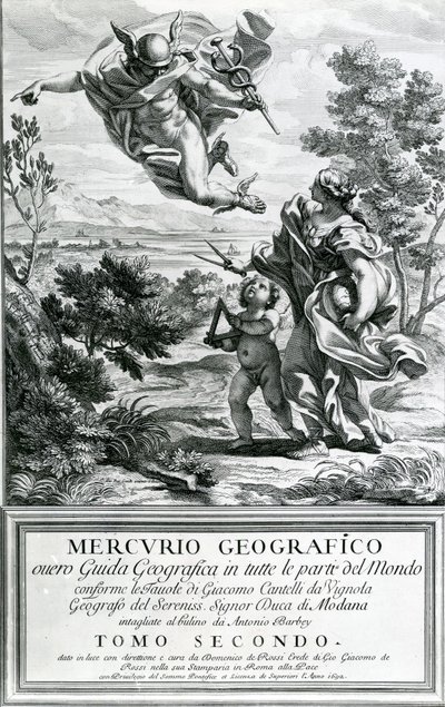 Mercury leading Geography, 1692 by Giovanni Battista Gaulli